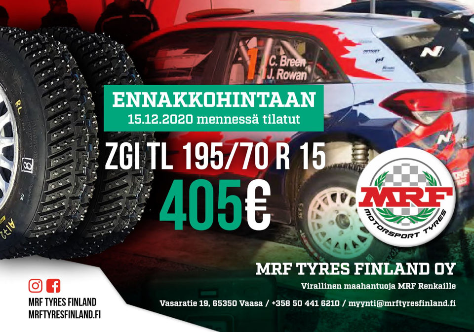 MRF Nastarenkaan ennakkomyynti alkaa