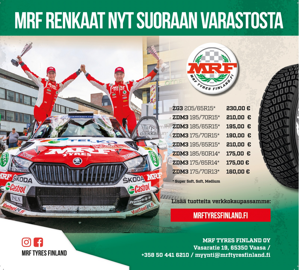 MRF-RENKAAT KESÄKAUDELLE MYYDÄÄN NYT!